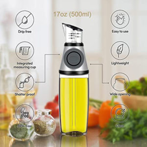 17 oz Glass Oil Dispenser with benefits